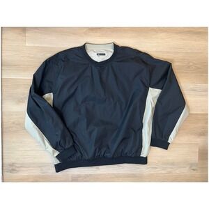 Classic Golf Pullover Reversible‎ Jacket - Black and Tan